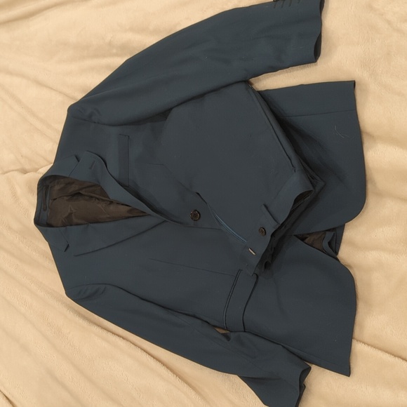 Dobell Teal Tailored Fit Two Piece Suit - Picture 1 of 9